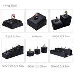support bague noir clips moderne présentoir bijoux exposant bagues luxe affichage retail organiser vitrine
