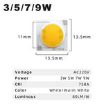 lot 10 puces led cob carrées projecteur downlight surface blanc chaud moderne intérieur