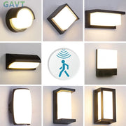 applique murale led détecteur mouvement extérieure moderne noir jardin sécurité économieénergie