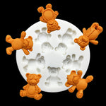 moule silicone ours coeurs décoration gâteau fondant sugarcraft résine cupcakes cartoonaire respectueux environnement