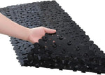 tapis bain moderne transparent adhésif antidérapant sécurité salle bain pvc respectueux environnement blanc noir