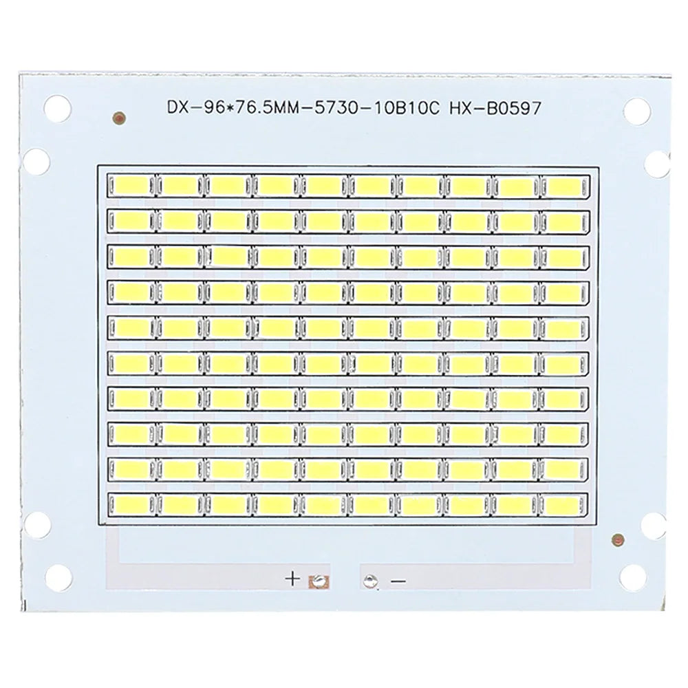 projecteur led 50w plaque diodes smd blanc 6000k matrice moderne 96x76.5mm 50pcs diodes