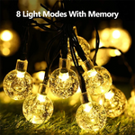 guirlande solaire étanche 11m 60leds multicolore autoinstallation extérieure festive led