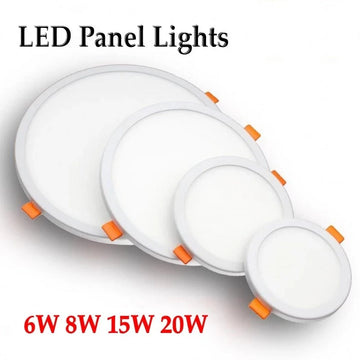 panneau led intérieur moderne plat blanc carré rond lumière d'appoint cuisine salon maison