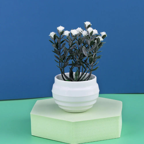 petite plante artificielle aloes pot blanc décoration moderne fleurs fausses vertes