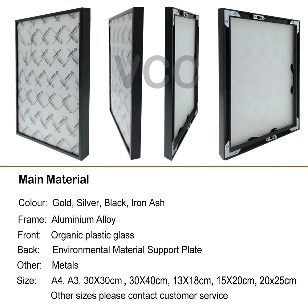Cadre photo mural aluminium pour affiche décorative