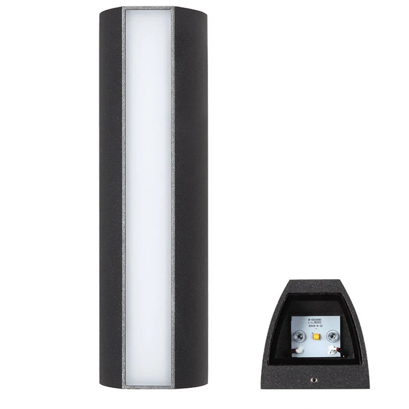 applique murale led noire ip65 contemporaine aluminium étanche 4w 110240v
