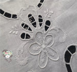 serviette table brodée florale blanc classique réutilisable maison fêtes noces