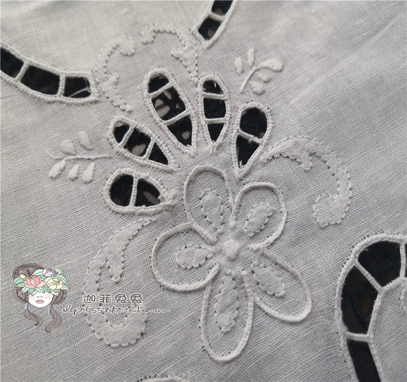 serviette table brodée florale blanc classique réutilisable maison fêtes noces