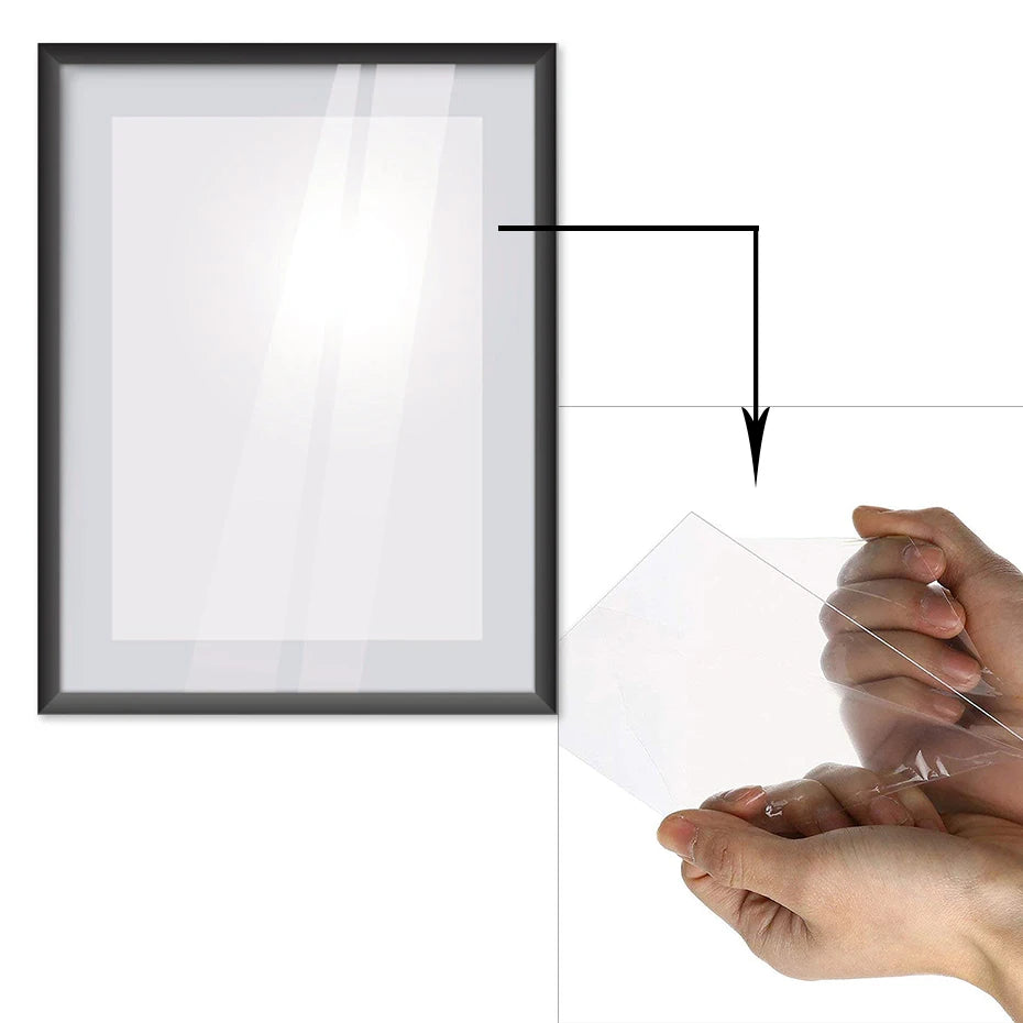 cadre photo moderne noir 20x20cm 25x25cm 30x30cm aluminium verre plastique environmental friendly
