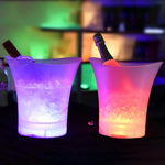 seau glace 5l violet rose orange vert moderne led tringle transparent glaçons