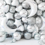 Ballon disco argenté métallique pour fête vintage