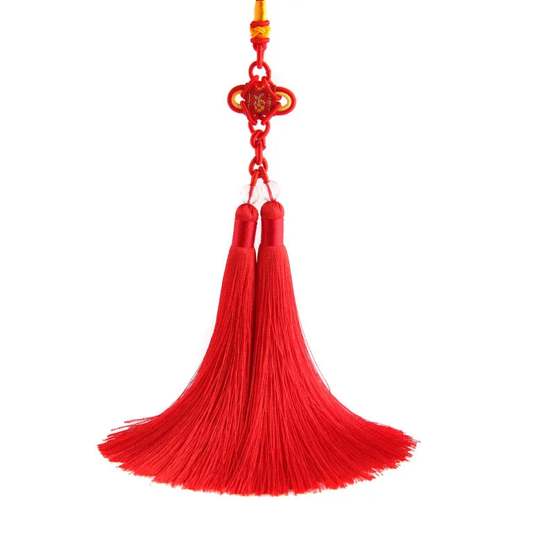 pompon soie couleur doré rose vert foncé uni opaque traditionnel fixé chainette breloque