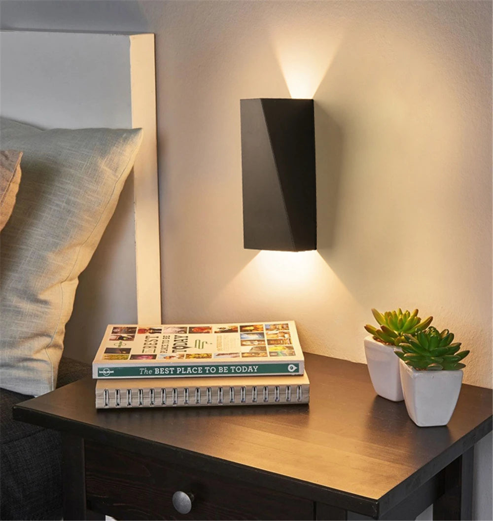 lampe murale moderne led 10w 6w noir doré blanc minimaliste chambre cuisine salle manger