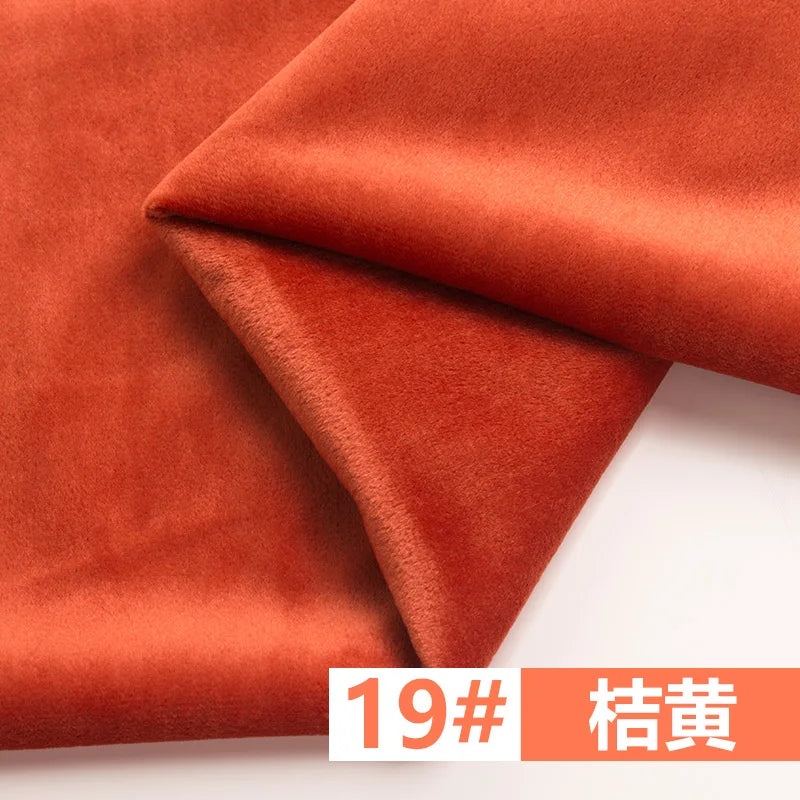 tissu velours épais orange rouge gris moderne 155cm largeur coudre robe matériel bricolage