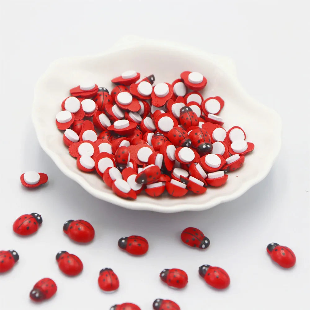 décoration murale stickers coccinelle bois autocollants rouge noire enfant fête maison jardin