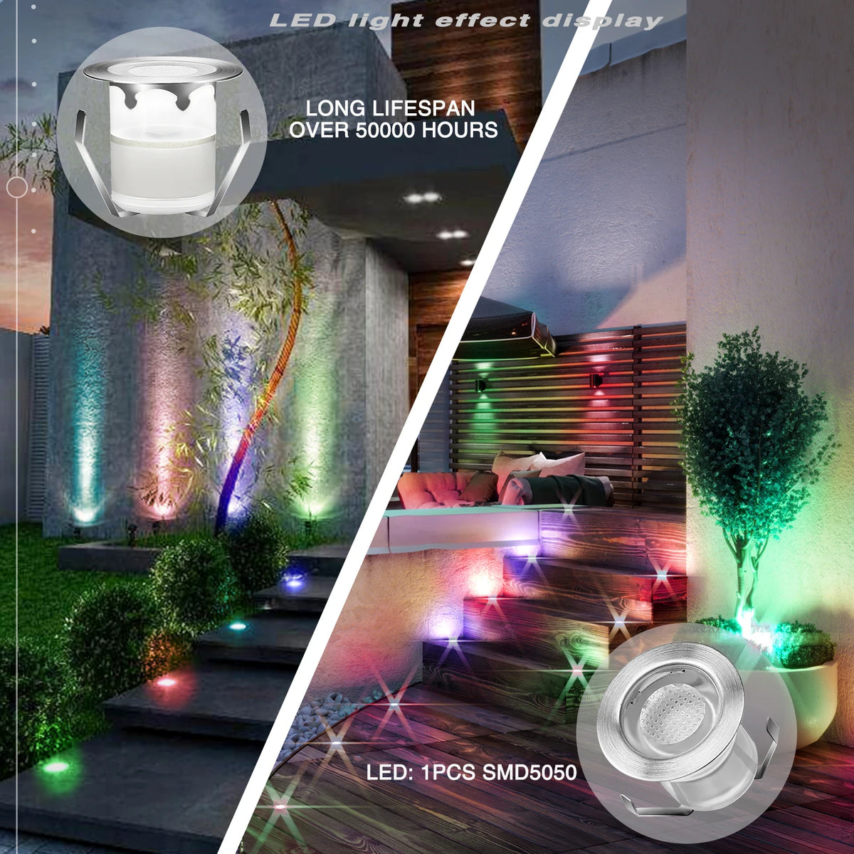 spots led noirs adhésifs modernes ip67 wifi rgb extérieurs jardin entrada contrôleur câble adaptateur