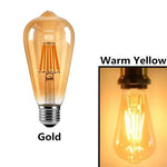 lot ampoules led vintage filament doré culot e27 edison lumière chaude