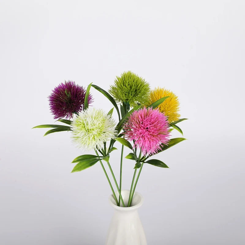 bouquet fleurs artificielles modernes mariage décoration intérieure vert rose jaune violet