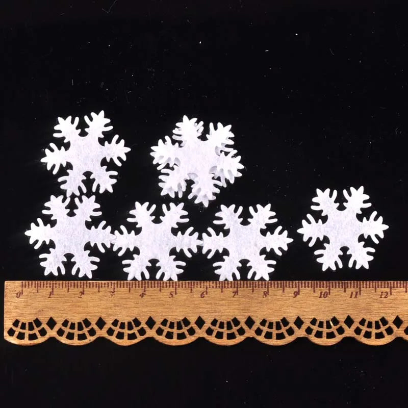 feutre flocons neige blanc non tissé scrapbooking décoration artisanat bricolage fêtes noël appliques 10
