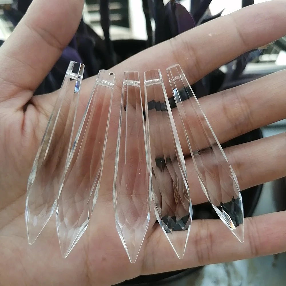 Lustre Cristal Goutte Glace Facettes Suspendu Mariage Fête Brillant Prisme Élégant