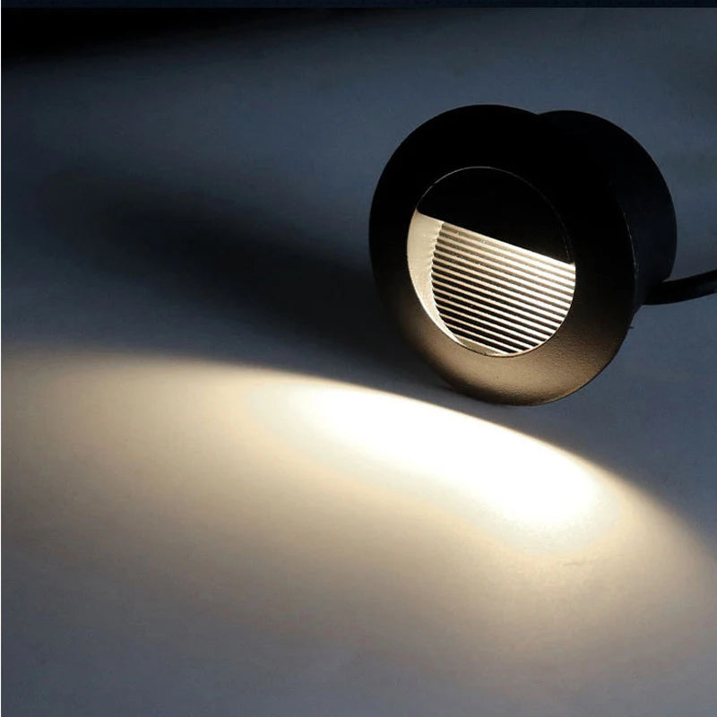 lampe sol moderne led noir blanc rayures horizontales ip55 aluminium 1w 5w
