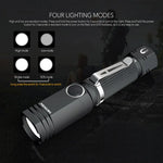 torche lampe poche led rechargeable 600 lumens aimant noir rayures moderne