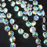chaîne octogonales transparentes multicolores classiques 10m fil métallique or argent festif mariage