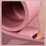 tapis saut yoga gris rose antidérapant gravure sportif fitness exercices nhà tập luyện