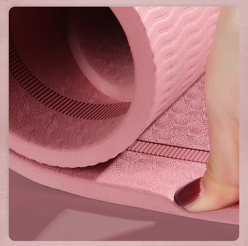 tapis saut yoga gris rose antidérapant gravure sportif fitness exercices nhà tập luyện