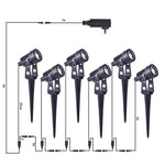 projecteur led moderne noir piquet cable 1m facile jardin extérieur ip65