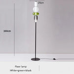lampe sol moderne rouge blanc doré pied stable minimaliste vitrail led translucent