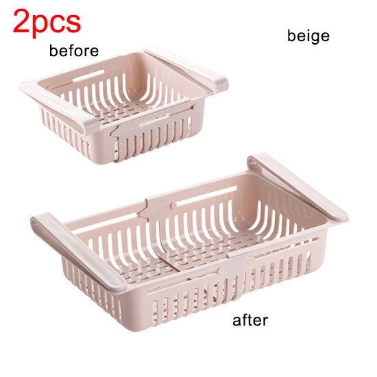 paniers rangement réfrigérateur blanc perforés moderne adhésif pratique kitchen organizer kitchen accessories