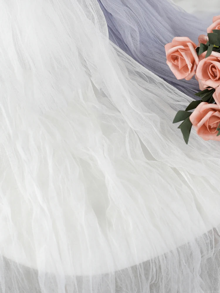 voile mariage blanc rose translucide classique romantique boucles d'oreilles boîte bijoux bouquet fleurs artificielles