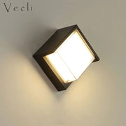 applique murale led extérieure moderne noir géométrique ip66 12w minimaliste