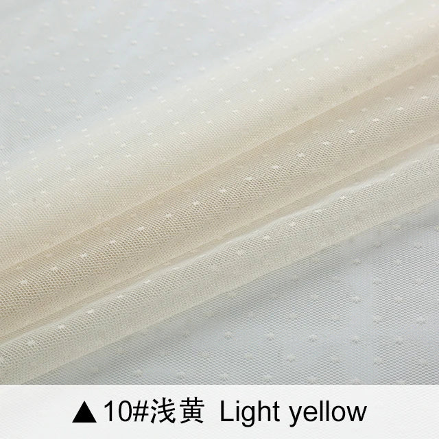 tulle rose clair noir points petits translucide délicat élégant polyester respirant tissu daim dobby