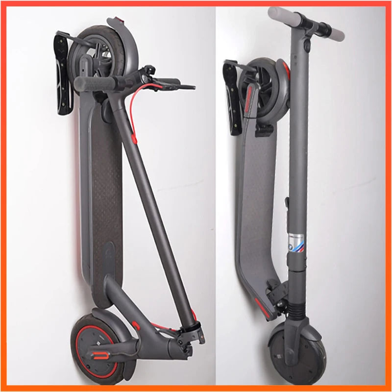 support mural scooter électrique pliant Xiaomi Ninebot charge 50kg motif gravé vis fixations modernes