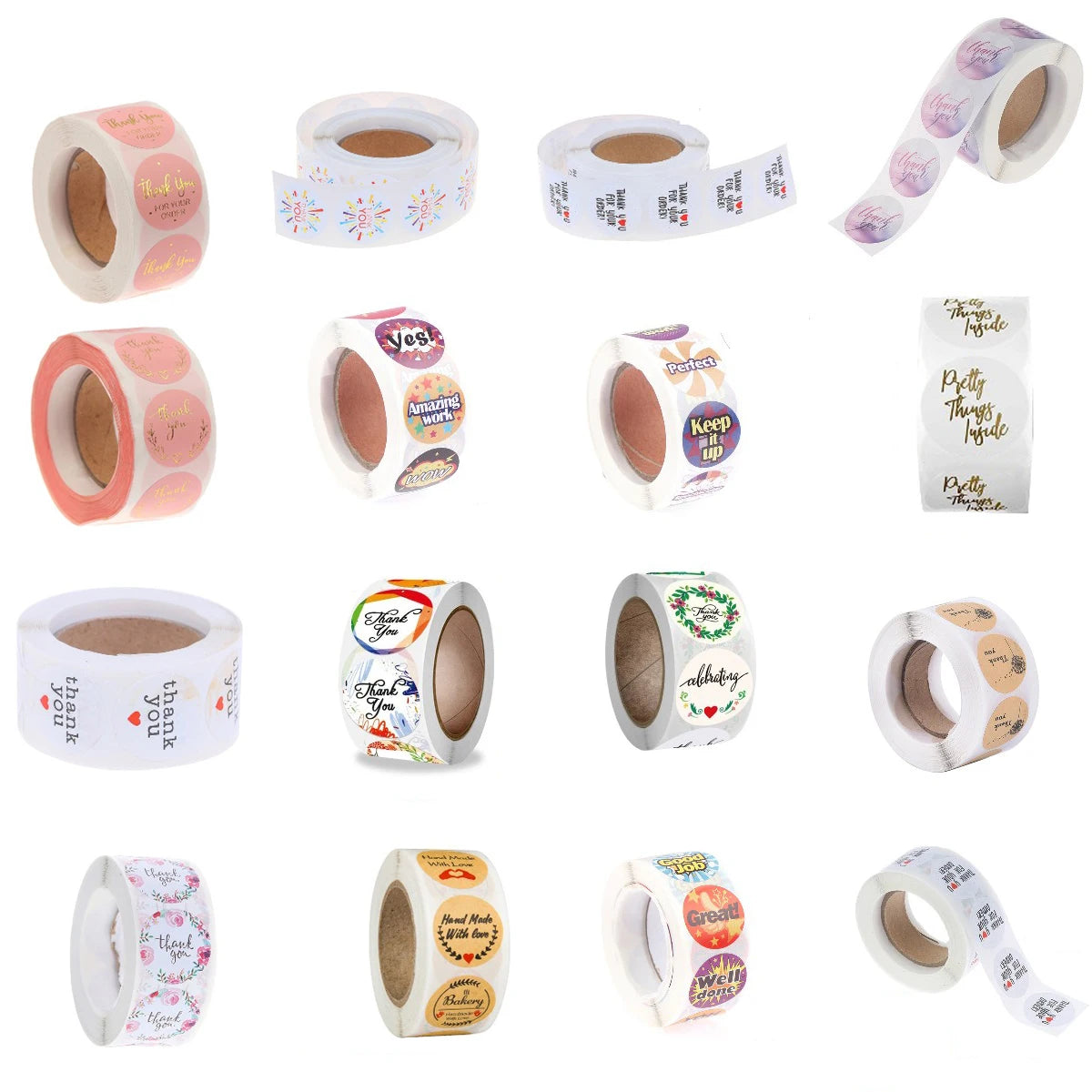 étiquettes autocollantes mariage blanc rose bleu vert orange jaune marron motifs floraux textes décoratifs