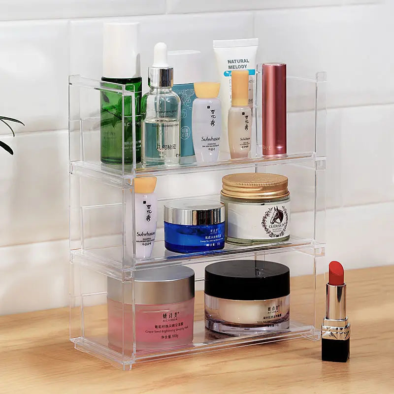 étagère acrylique transparente moderne rangement cosmétiques bocaux assaisonnement figurines pop