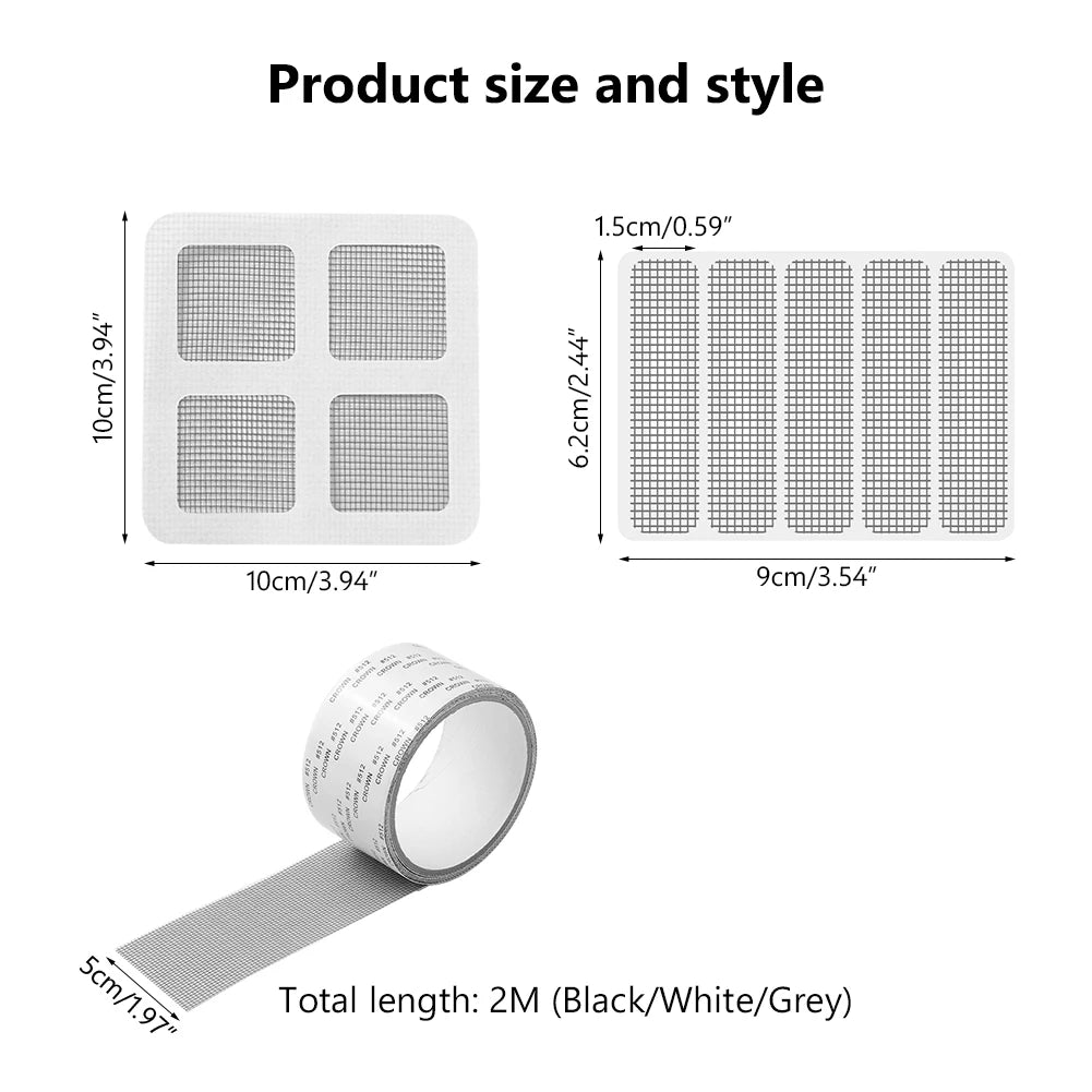 filet anti insectes adhésifs polyester opaque moderne noir blanc gris maille fine fenêtre porte