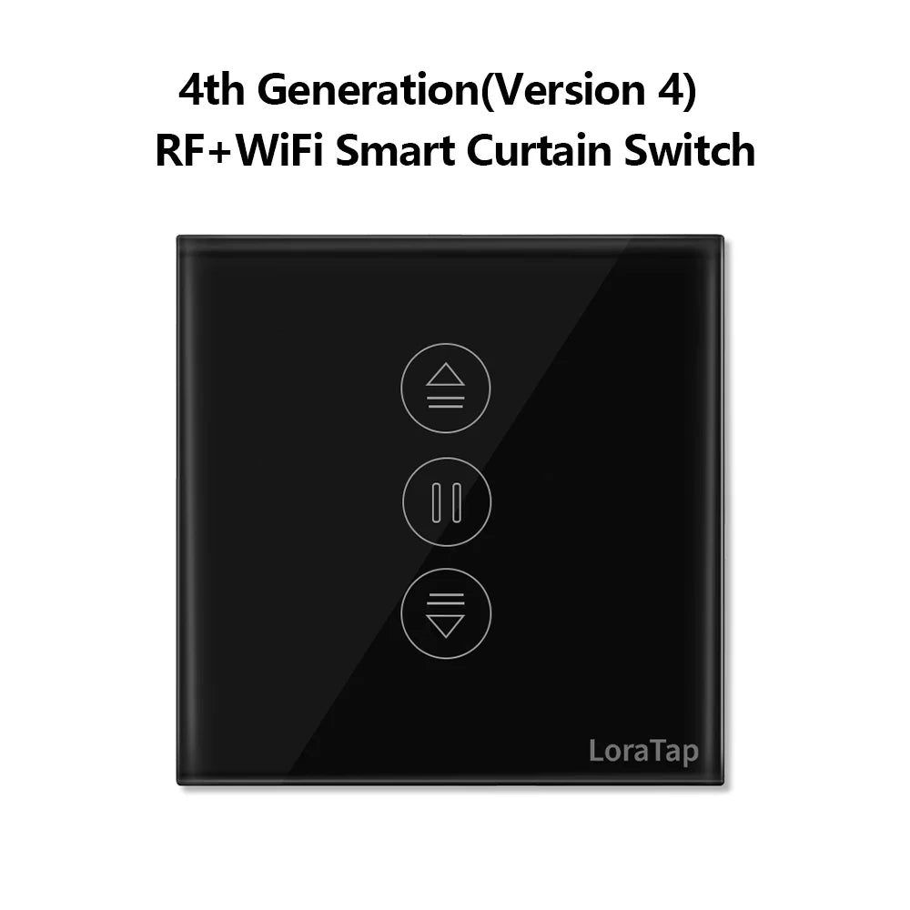 interrupteur rideau intelligent rf wifi google alexandre compatible motor stores télécommande noire moderne