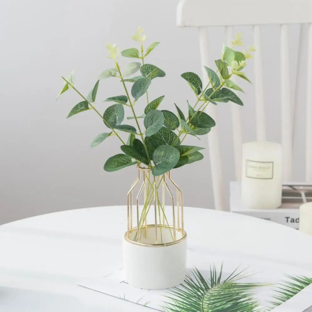 feuilles eucalyptus artificielles soie vert jaune blanc decoration exterieur intérieur mariage fête prénuptiale DIY