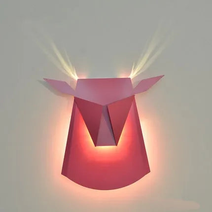 applique murale moderne forme cerf doré luminaire décoration chambre couloir salle manger led blanc
