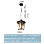 lampe suspendue vintage noir bronze verre transparent cadre carré chambre salon étude chambre d'hôtel