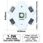 diodes led blanc 6500k 10w haute puissance 20mm moderne lampes poche 700ma 1500ma 2500ma