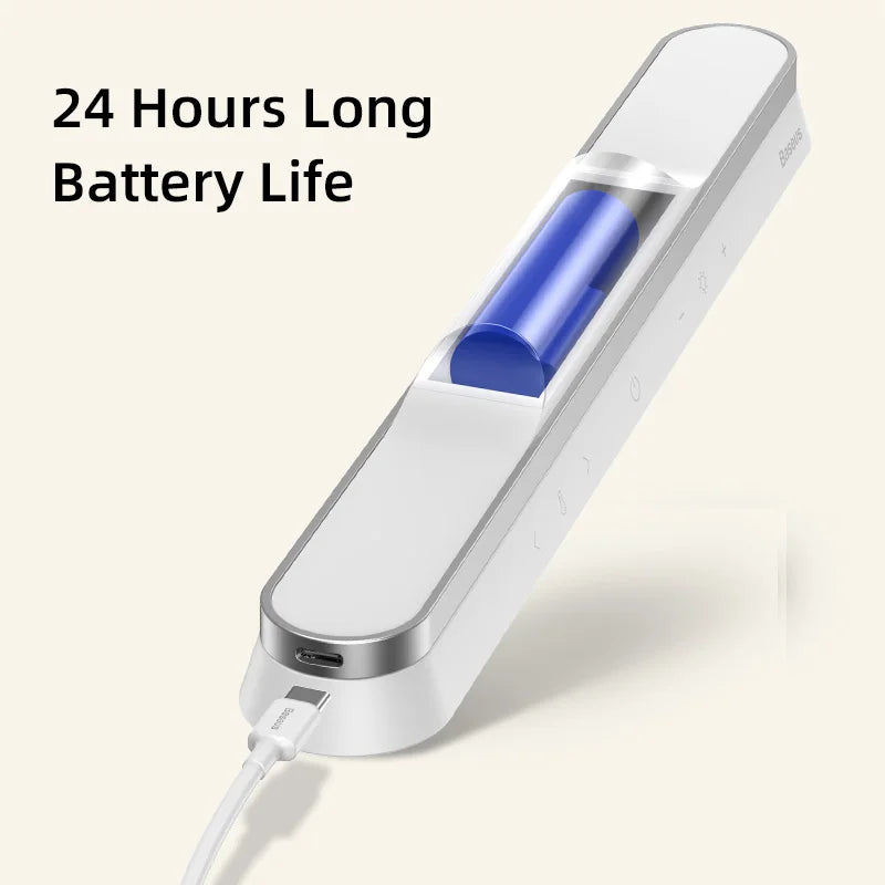 lampe led rechargeable aimantée sans fil blanc moderne minimaliste toucher marche arrêt usb recharge