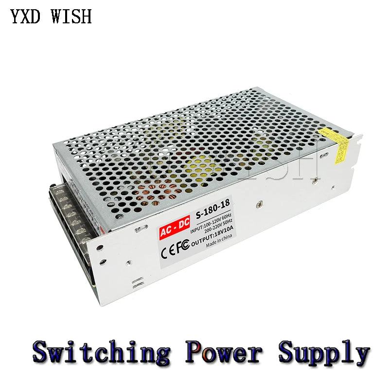 alimentation electrique 13v 15v 1a 2a 3a 5a 10a 20a 30a argenté perforée industrielle