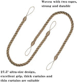 corde rideaux moderne or gris anneaux torsadée polonais accessoires décoration maison