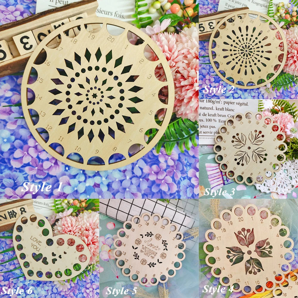 support cotonnets bois perforé motifs floraux rangement couture artisanat broderie organization artisanal deco trousseau