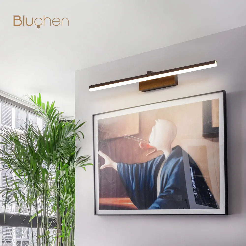 Applique LED dorée pour mise en lumière de miroir contemporain